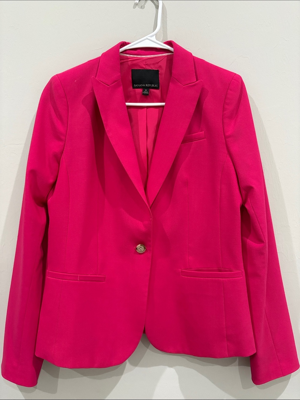 Banana Republic Women's Bright Pink Tailored Blazer